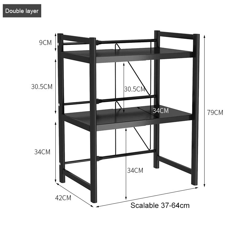 Couches de Étagère Micro-ondes Extensible